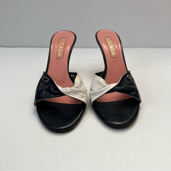 Escasa Twisted Contrast Color Leather Mules - Picture 2 of 10